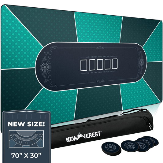 Poker Table Top 70" x 30" - Ideal Poker Topper for 6ft and 8ft Folding Tables (30" Width) - Newverest