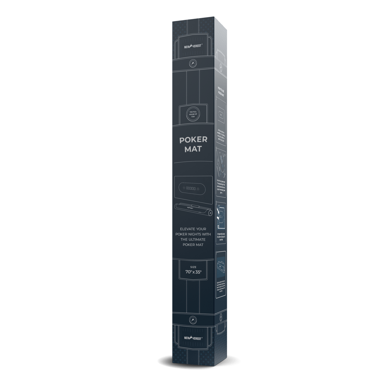 Texas Hold'em Poker Table Top 70" x 35" Up to 10 Players - Newverest