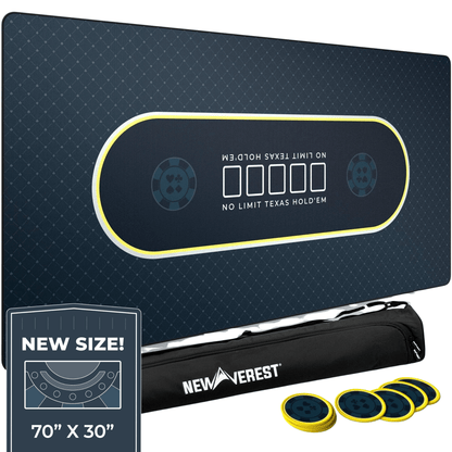 Newverest Poker Table Top in Black - 70" x 30" - Newverest