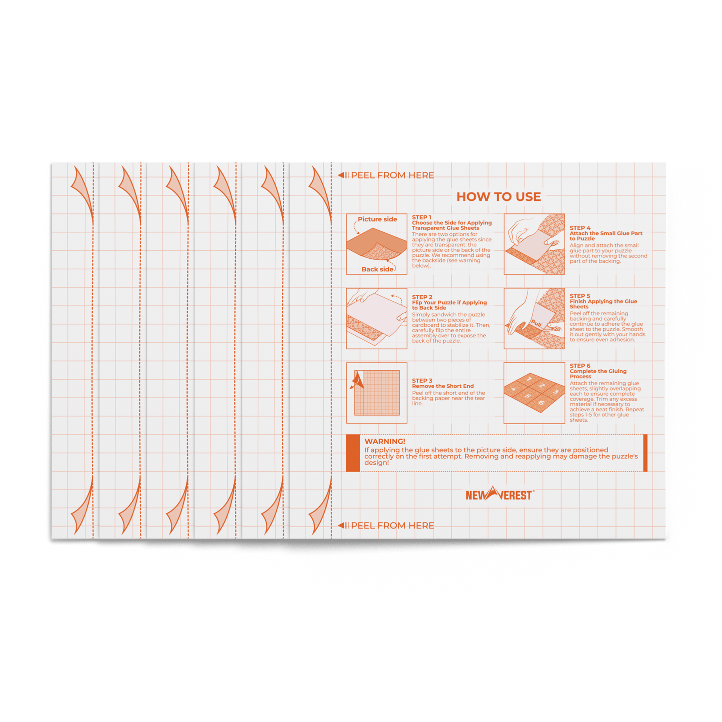 Newverest Puzzle Saver Glue Sheets - Set of 6 - Newverest