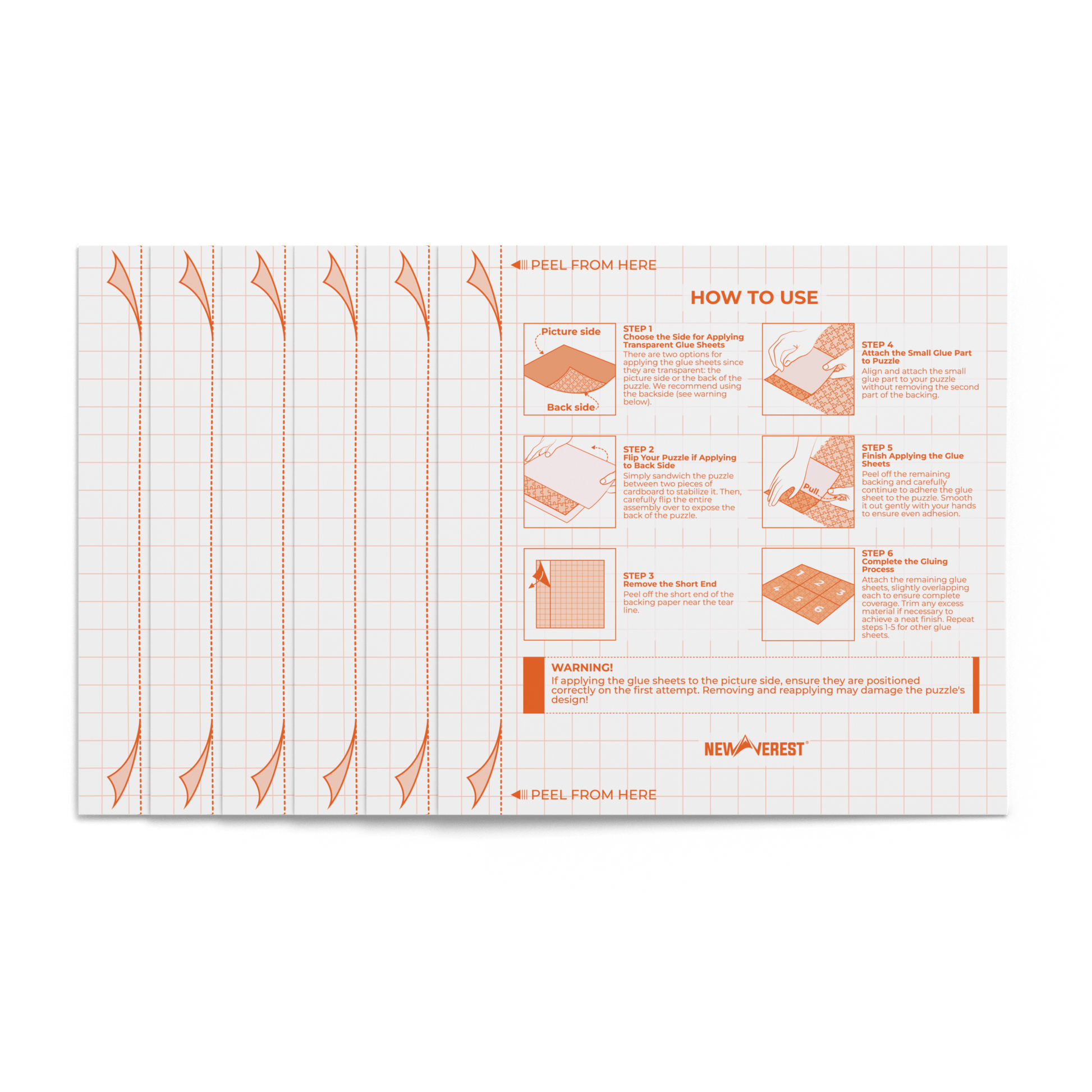 Newverest Puzzle Saver Glue Sheets - Set of 6 - Newverest