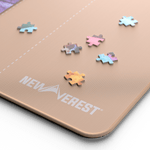 Newverest, 1000 Piece Roll - Up Puzzle Mat in ROSE GOLD - "Blushing Genius" - Newverest