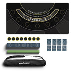 Blackjack Mat 70" x 35", Blackjack Table Top for Home Game Nights - Newverest