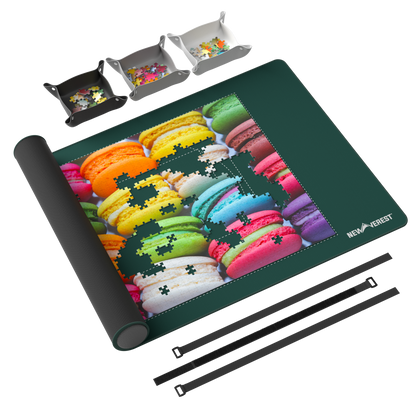 Newverest, 1000 Piece Roll - Up Puzzle Mat in FOREST GREEN – "Piece & Quiet" - Newverest