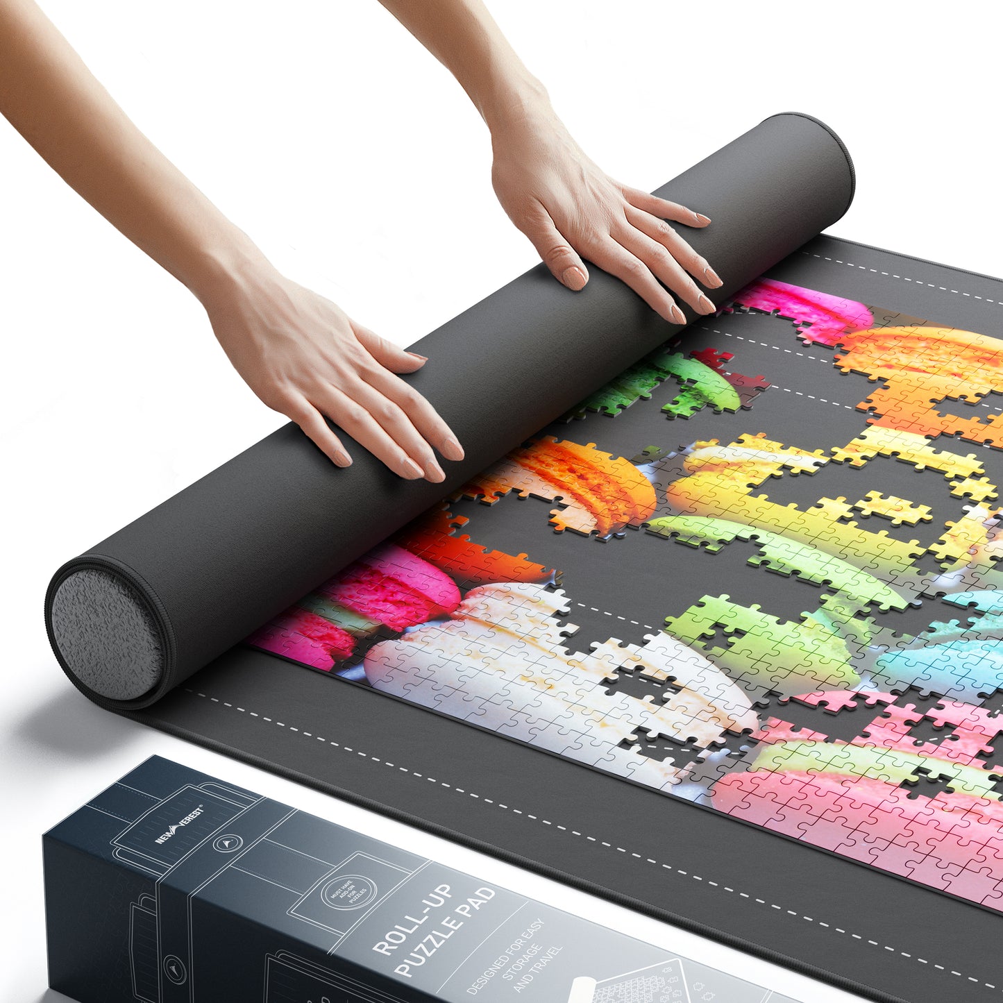 Puzzle Mat Roll Up 46” x 26” Up to 1500 Pieces