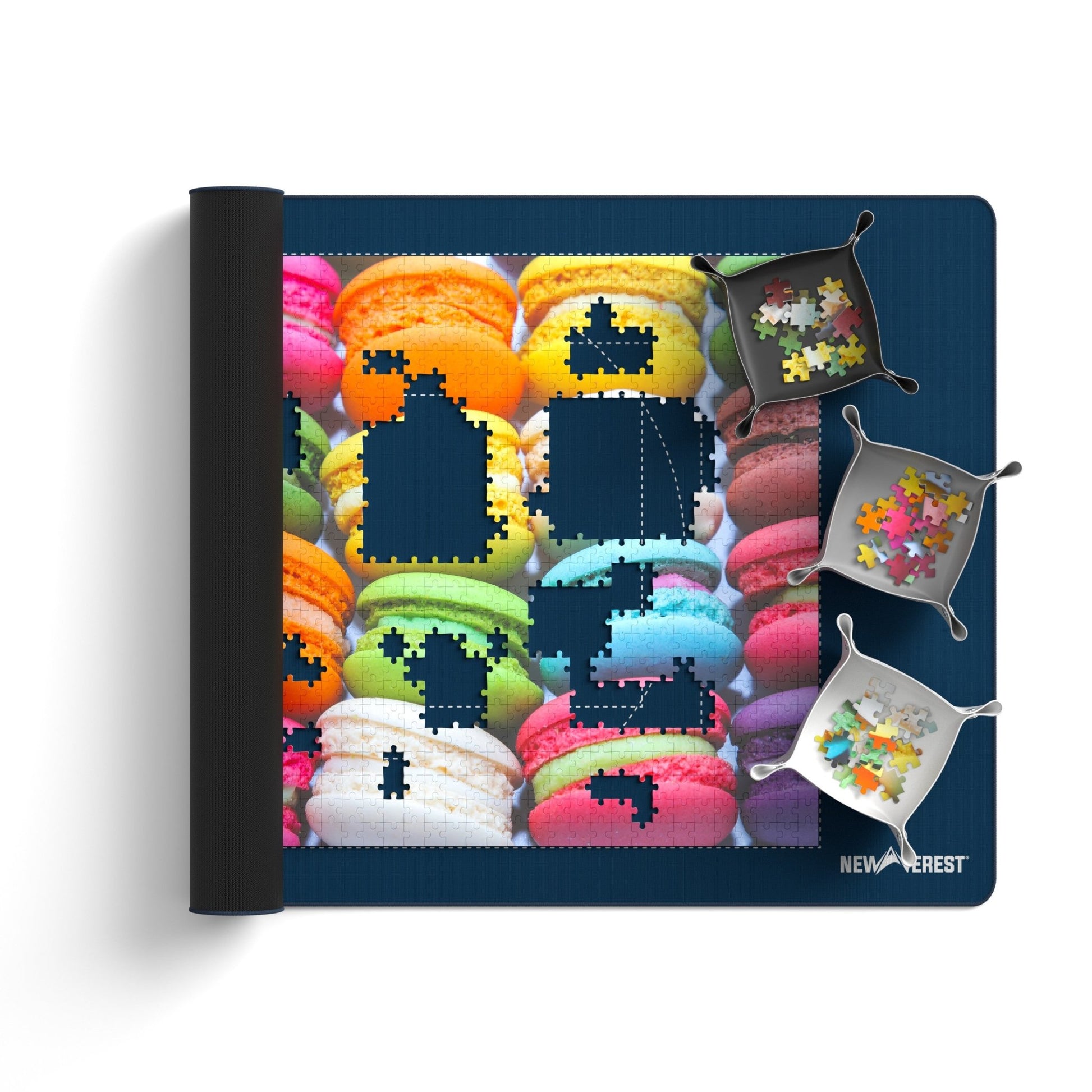 Newverest, 1000 Piece Roll - Up Puzzle Mat in NAVY – "Deep Think" - Newverest