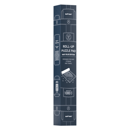 Newverest, 1000 Piece Roll - Up Puzzle Mat in NAVY – "Deep Think" - Newverest