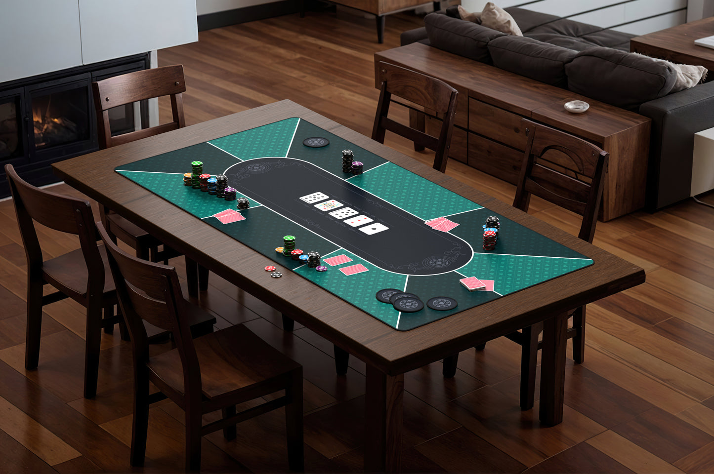 Texas Hold'em Poker Table Top 70" x 35" Up to 10 Players