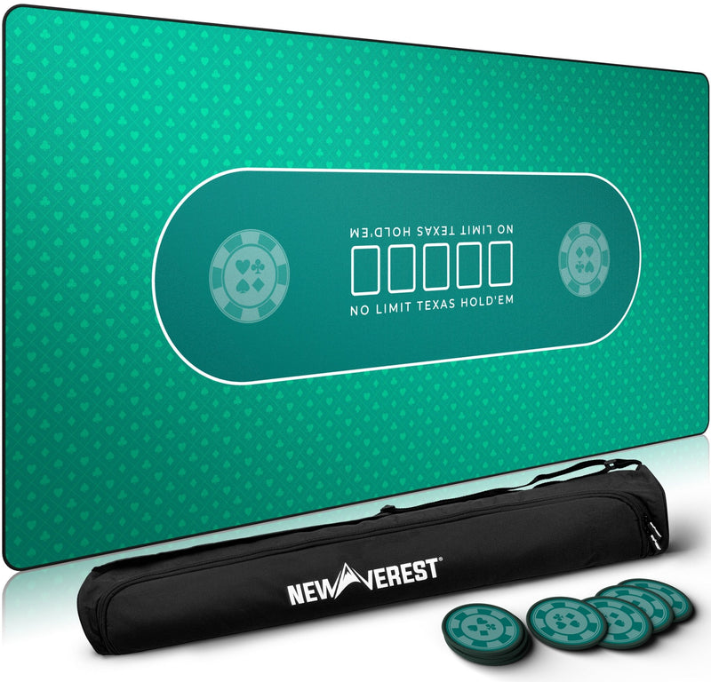 Texas Hold'em Poker Table Top 70" x 35" Up to 10 Players - Newverest