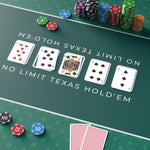 Texas Hold'em Poker Table Top 70" x 35" Up to 10 Players - Newverest