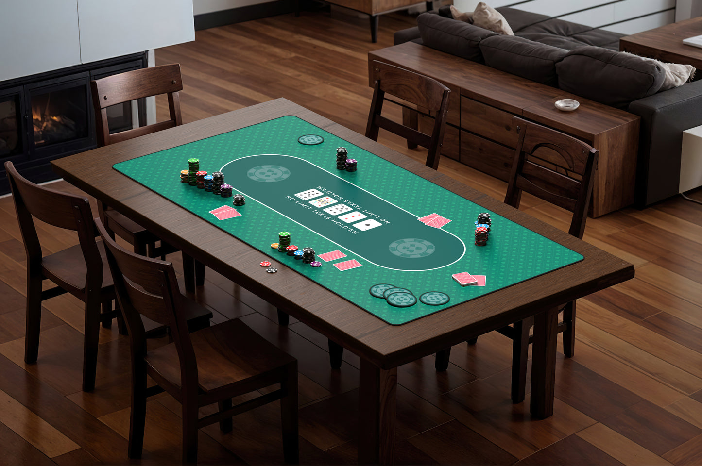 Texas Hold'em Poker Table Top 70" x 35" Up to 10 Players