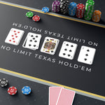 Texas Hold'em Poker Table Top 70" x 35" Up to 10 Players - Newverest
