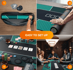 Poker Table Top 70" x 30" - Ideal Poker Topper for 6ft and 8ft Folding Tables (30" Width) - Newverest