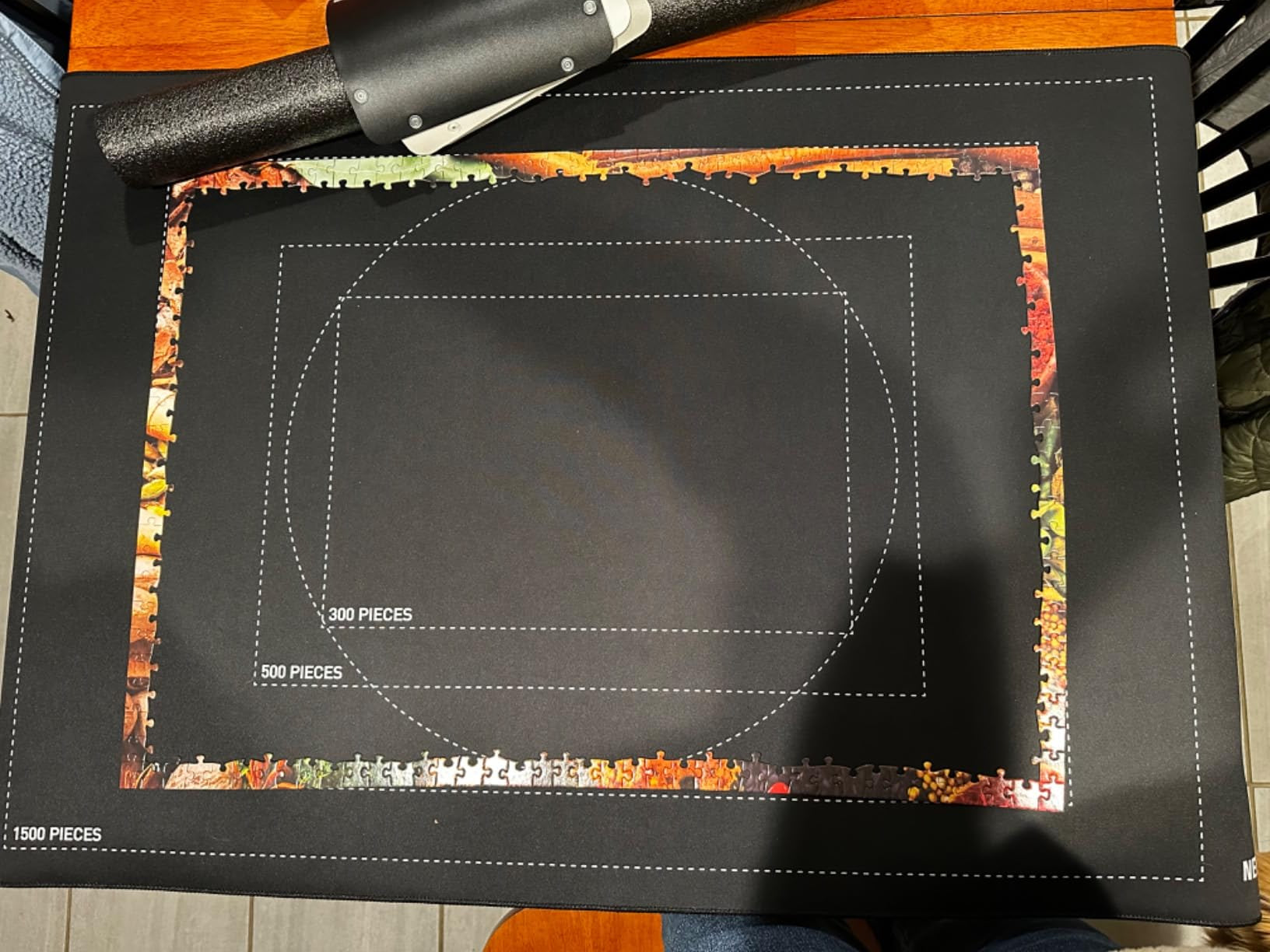 edges are completed by customer on the newverest jigsaw puzzle mat