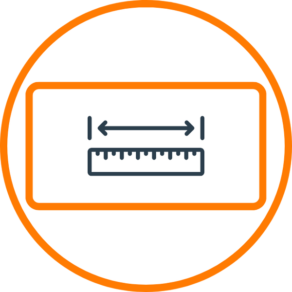 icon for marked sizes on the puzzle mat for easy assembly