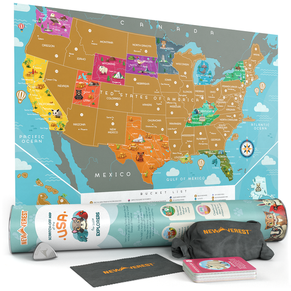 Scratch Off Travel Puzzle: USA Map (1000 piece)